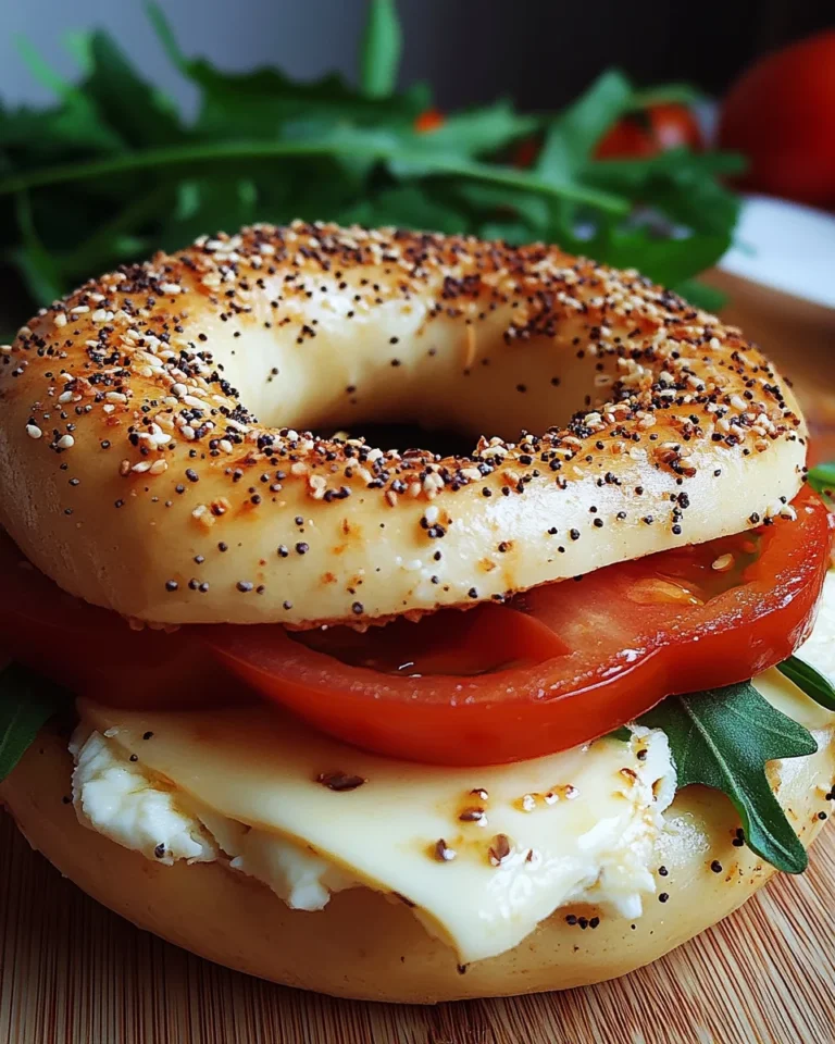 Bagel mit Tomate und Mozzarella