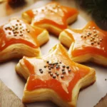 Blätterteigsterne mit Lachs