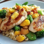 Bratreis mit Hähnchen