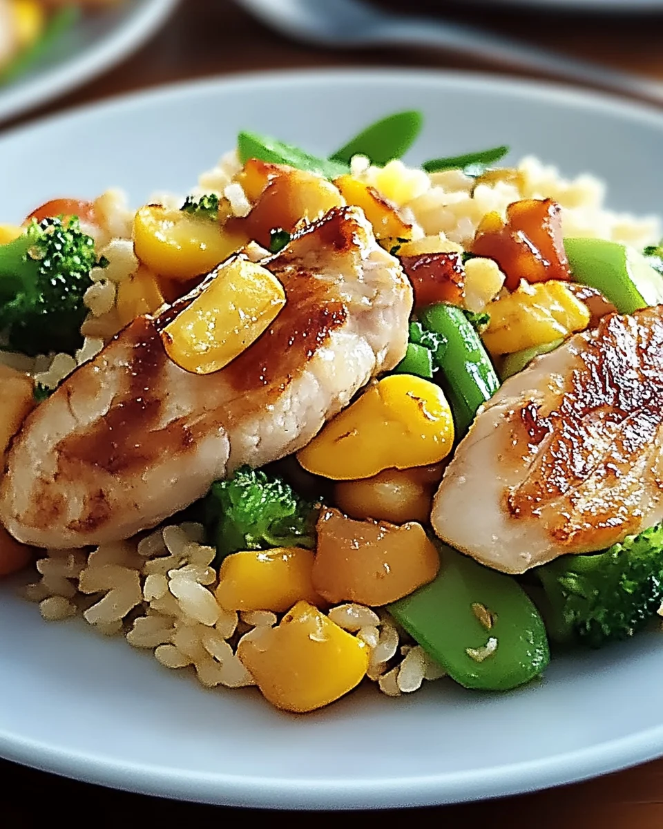 Bratreis mit Hähnchen
