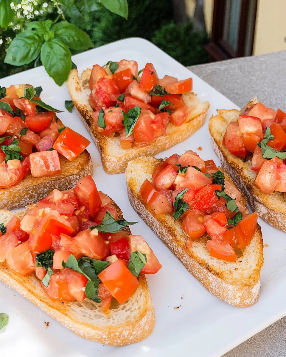 Bruschetta mit Tomaten - klassisch italienisch