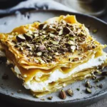 Cremige Kürbislasagne mit Ricotta und Pistazien