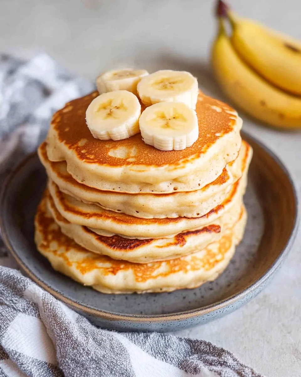 Fluffige Bananen Pancakes ohne Ei