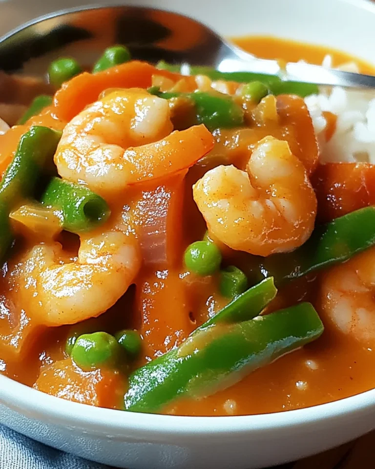 Garnelencurry mit Zuckerschoten