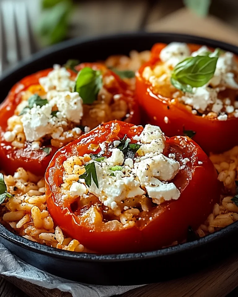 Gefüllte Ofenpaprika mit Reis und Feta