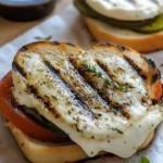 Gegrilltes Mozzarella-Sandwich