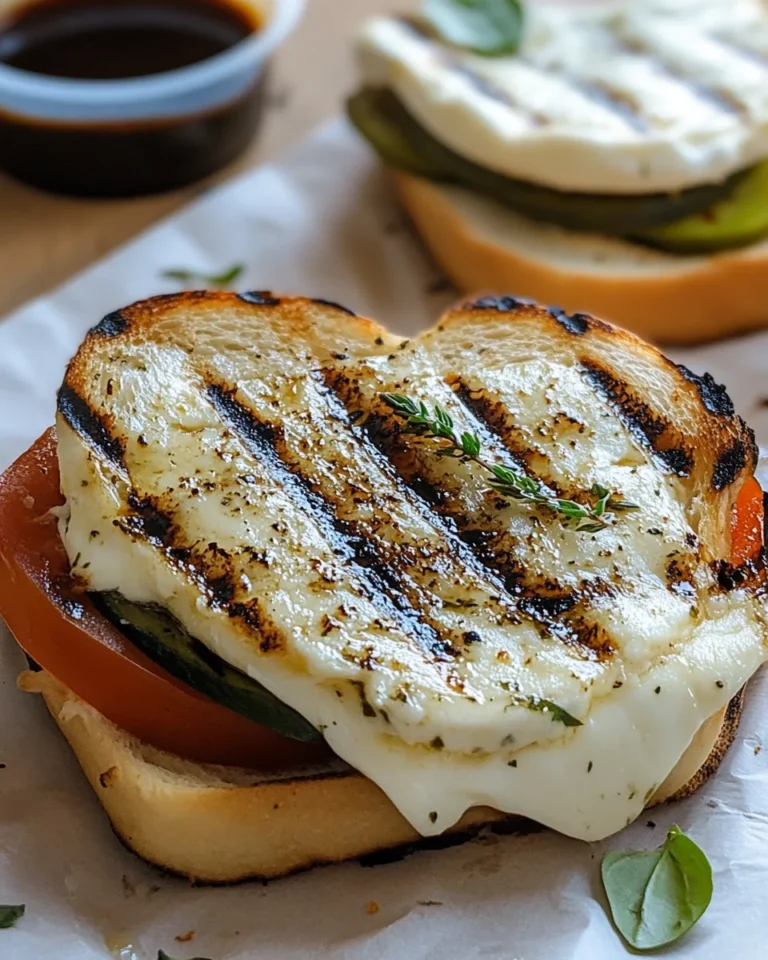 Gegrilltes Mozzarella-Sandwich