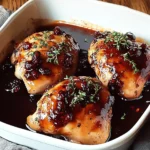Hähnchen mit Preiselbeer-Balsamico-Glasur