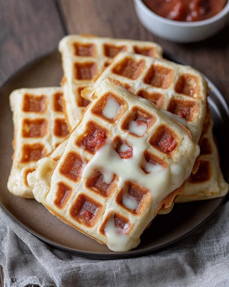 Herzhafte Waffeln mit Käse (Pizzawaffeln)