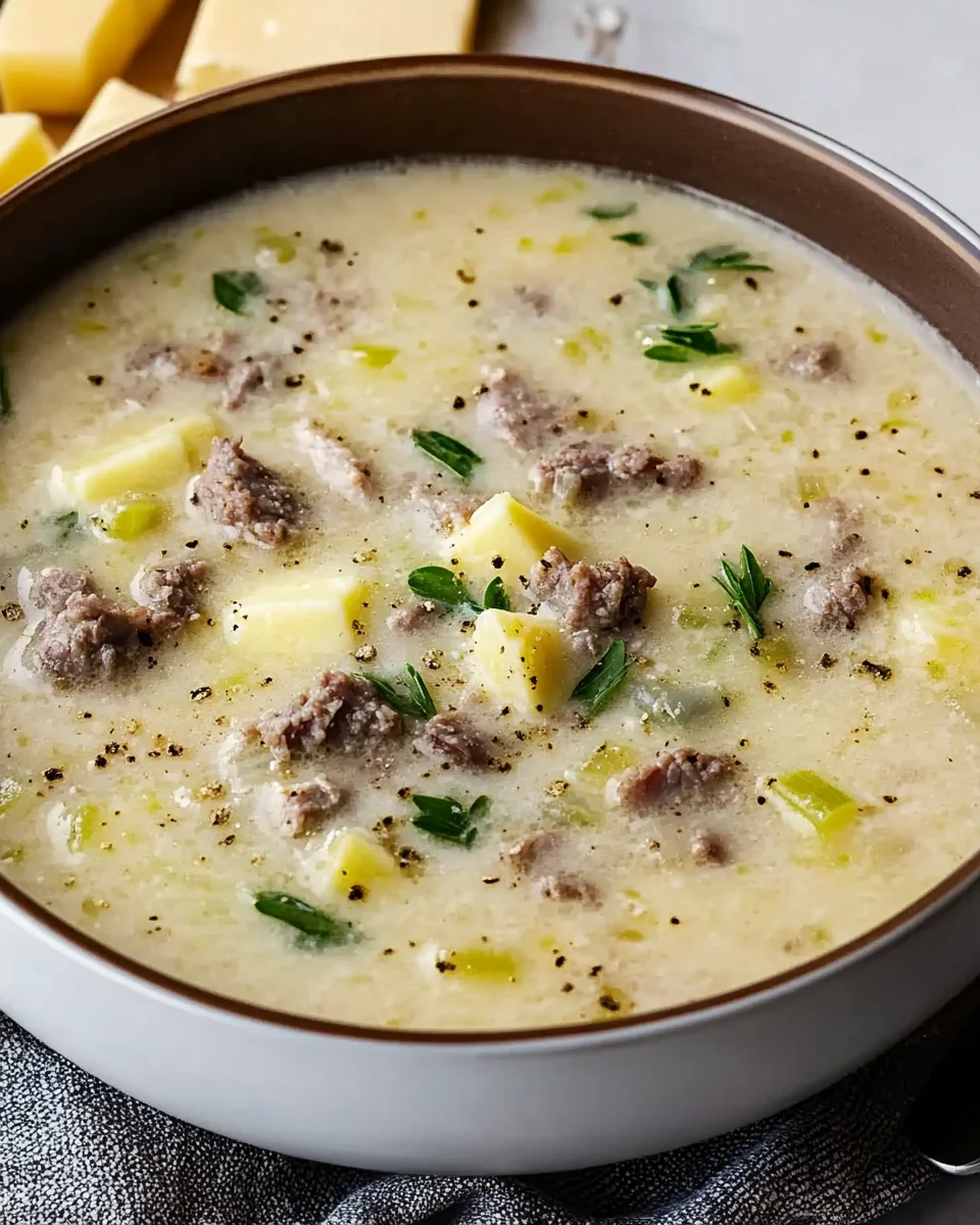 Käse-Lauch-Suppe