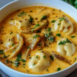 Kokosnuss-Curry-Suppe mit Knödeln