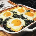 Low Carb Spinat-Auflauf mit Feta und Ei