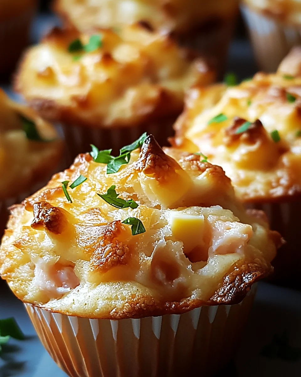 Muffins mit PutenHähnchenHähnchenschinken und Käse