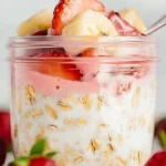 Overnight Oats - so cremig mit Joghurt, Banane & Erdbeeren