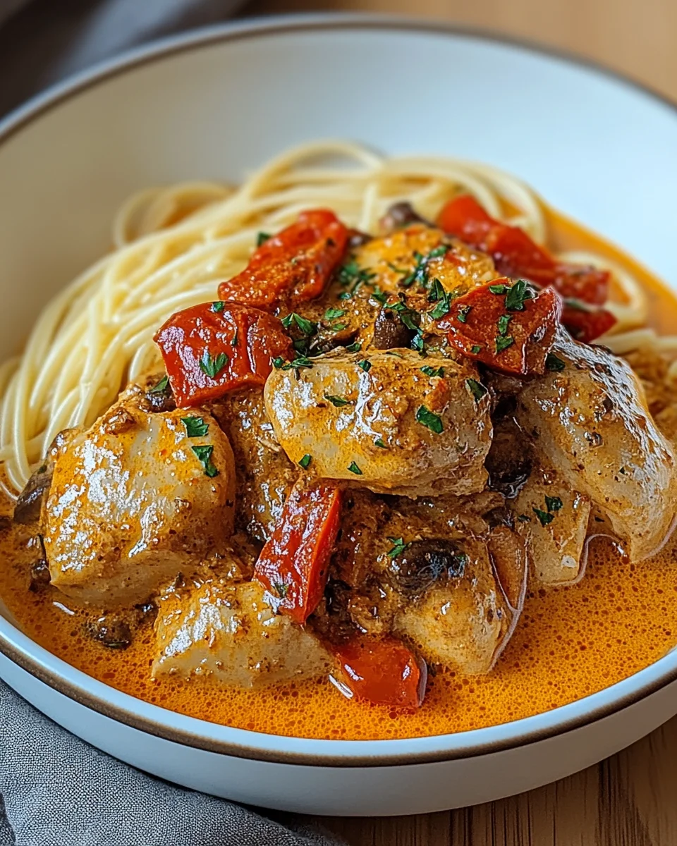 Paprika-Sahne-Hähnchen