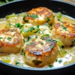 Putenmedaillons in Lauch-Sahne-Sauce