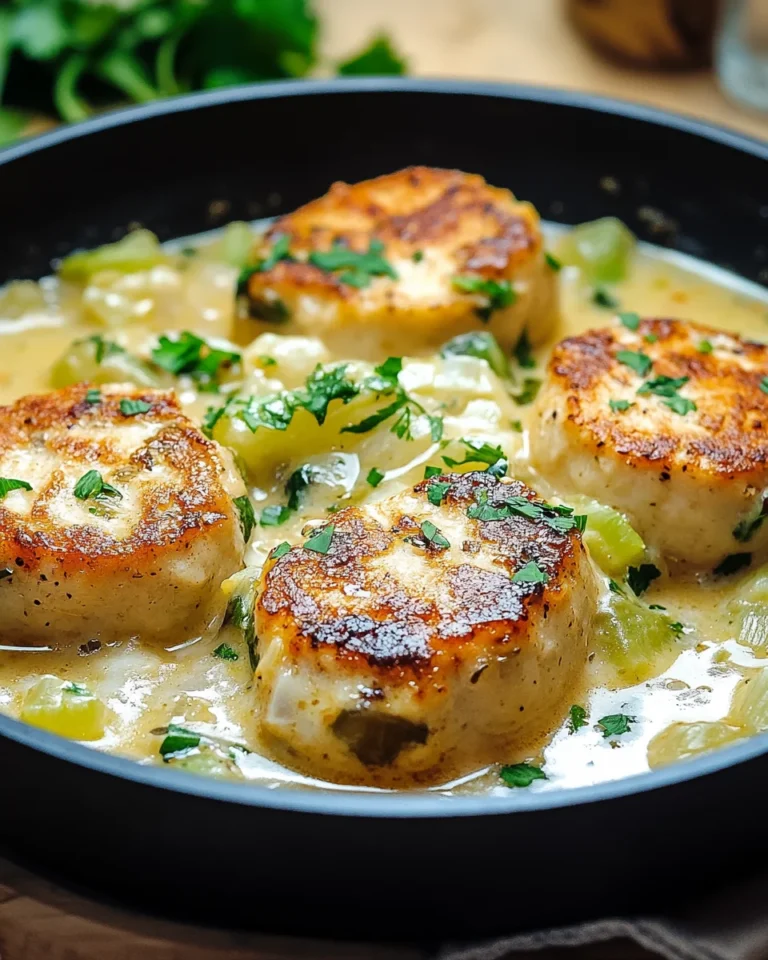 Putenmedaillons in Lauch-Sahne-Sauce