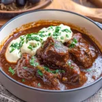 Rindergulasch Rezept mit RotTraubensaft - ganz zart wie von Oma