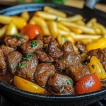 Schaschlik-Topf aus dem Ofen