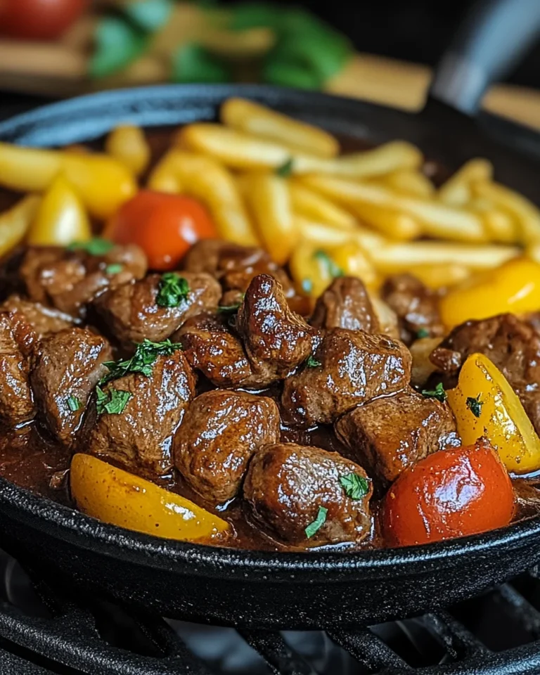 Schaschlik-Topf aus dem Ofen