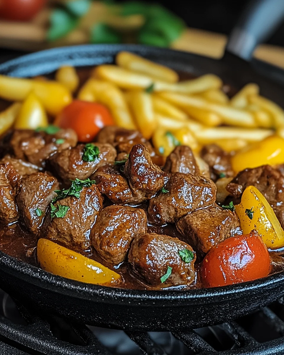 Schaschlik-Topf aus dem Ofen