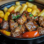 Schaschlik-Topf aus dem Ofen