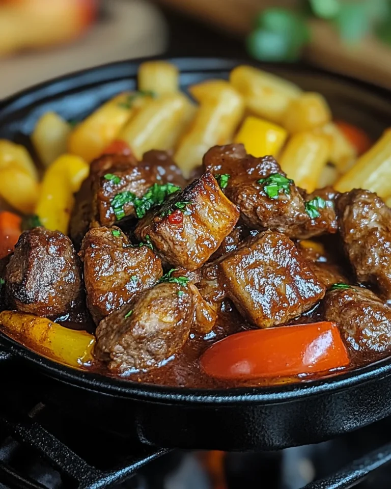 Schaschlik-Topf aus dem Ofen