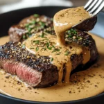 Steak au Poivre mit Cognac-Sahne-Sauce