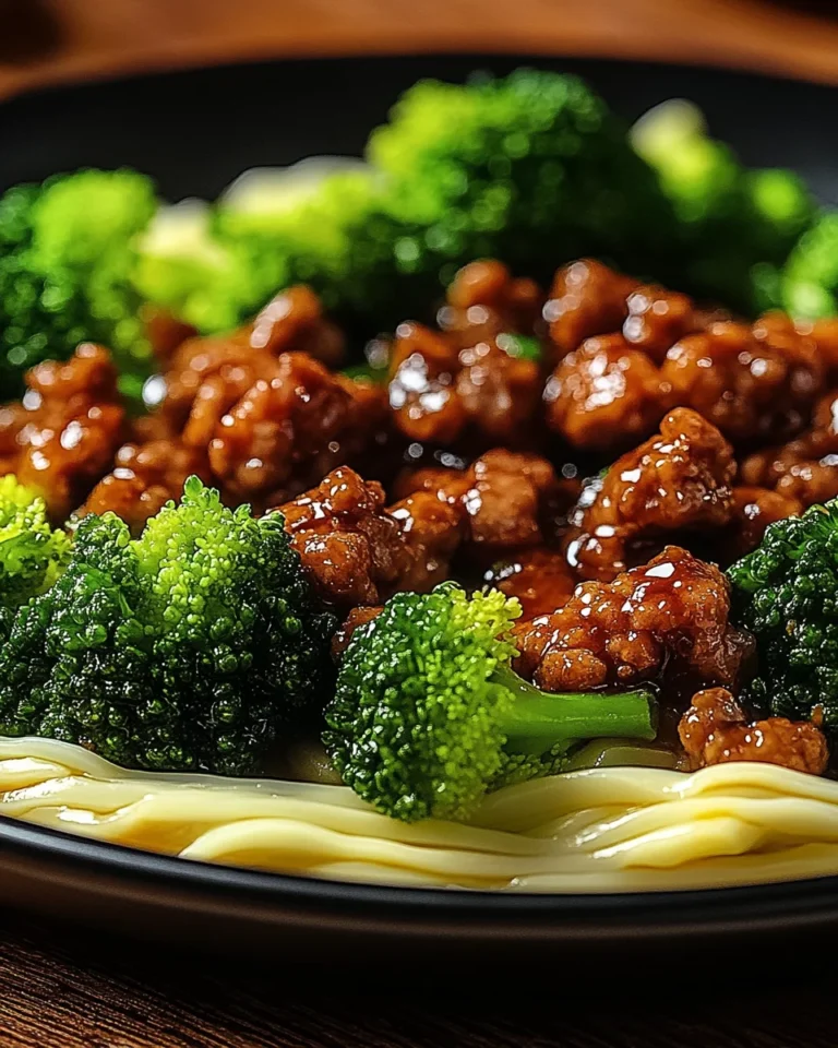 Teriyaki-Hackfleisch-Pfanne mit Brokkoli