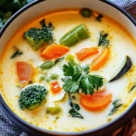 Thai-Kokos-Suppe mit Gemüse