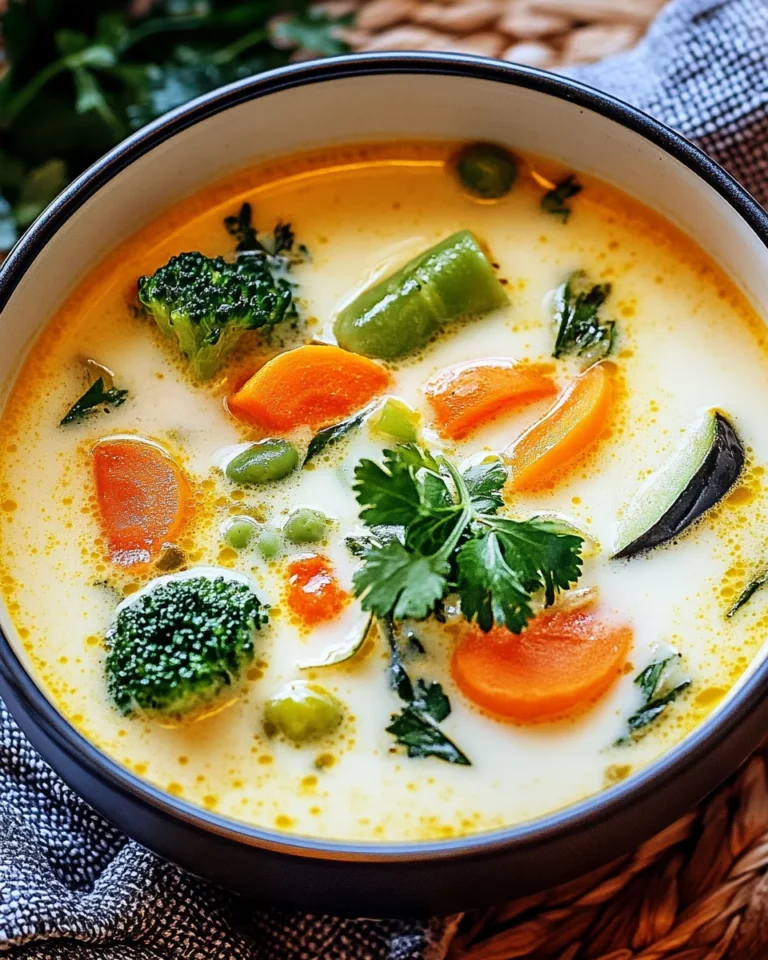 Thai-Kokos-Suppe mit Gemüse