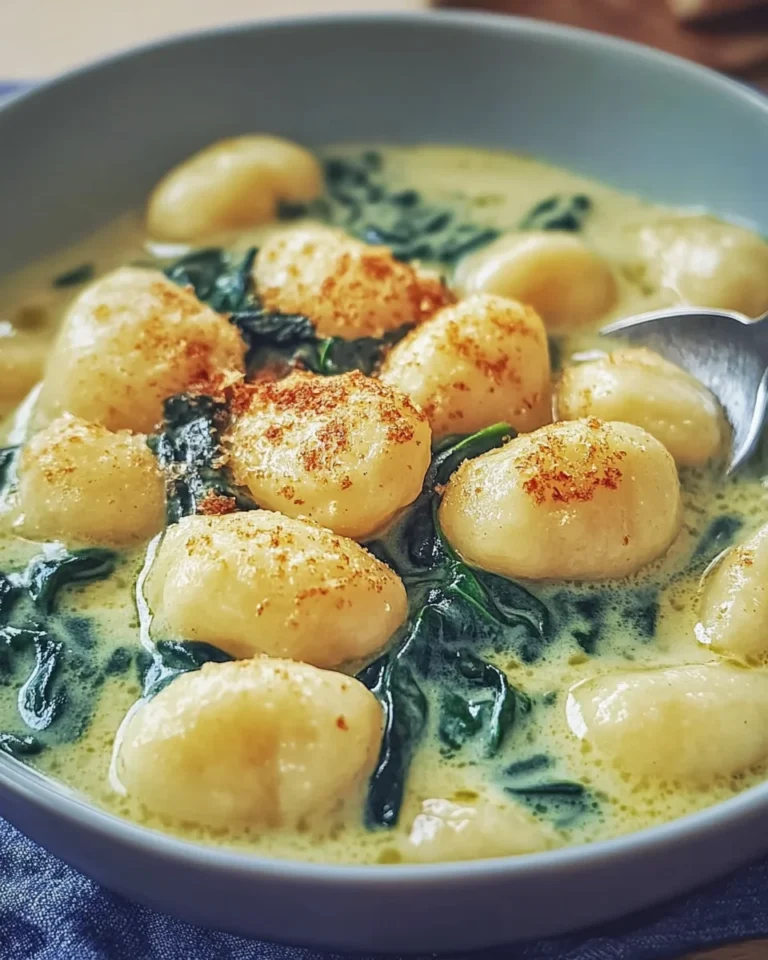 Vegane Gnocchi mit cremiger Spinatsauce