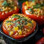 Vegetarische Gefüllte Paprika mit Reis