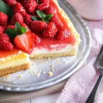Erdbeerkuchen vom Blech mit Schmand & Pudding