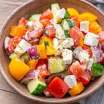 Griechischer Bauernsalat (einfaches Salat Rezept)