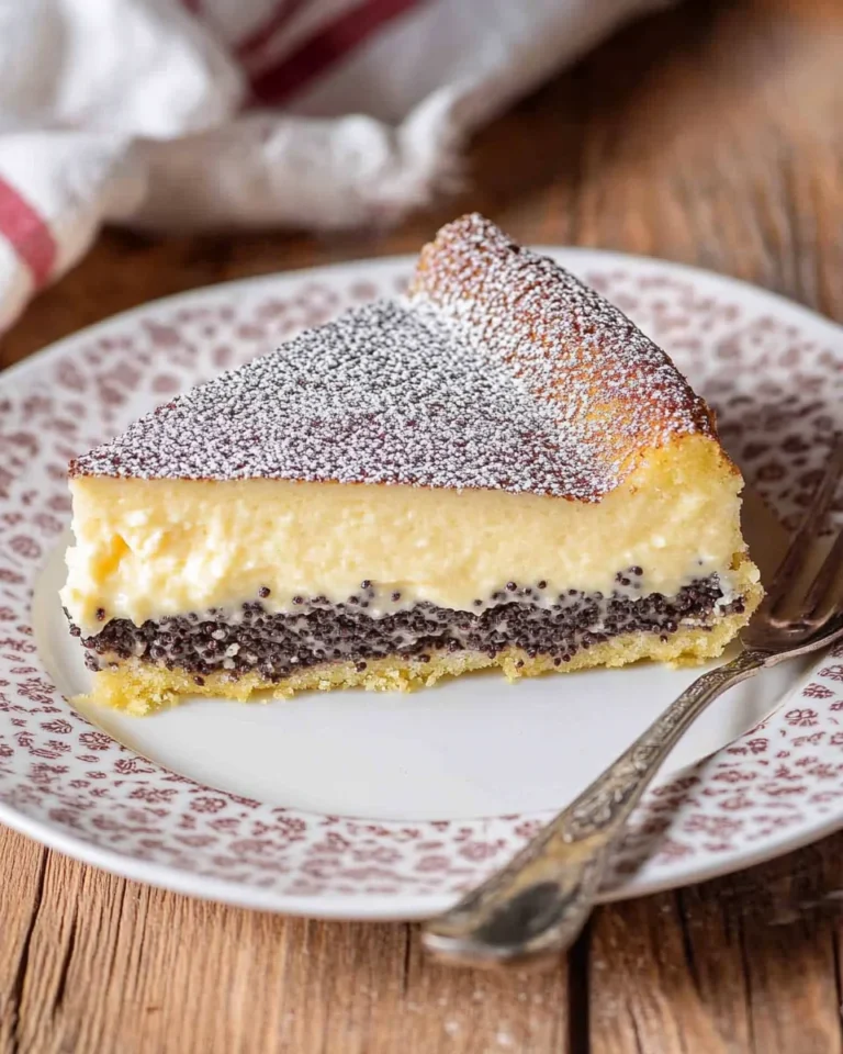 Saftiger Mohnkuchen mit Pudding & Schmand (schnelles Rezept)