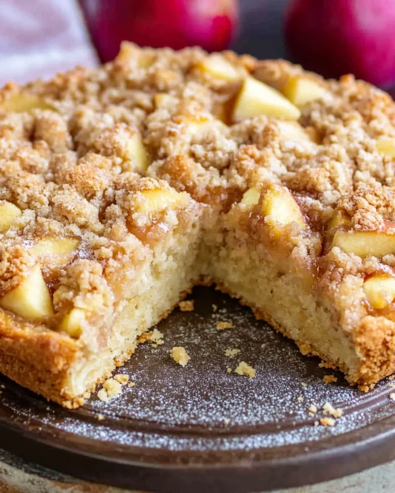 Schneller Apfelkuchen mit Streusel & Apfelmus – so saftig!
