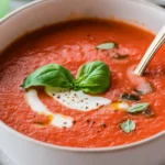 Tomatensuppe mit Reis & passierten Tomaten