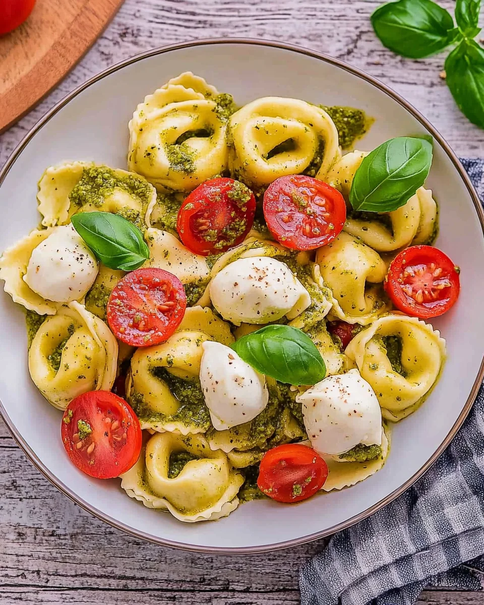Tortellini Salat mit Pesto (schnelles Rezept)