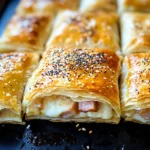 Blätterteig mit HähnchenHähnchenschinken und Käse