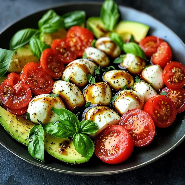 Caprese-Salat mit Avocado und Tomaten