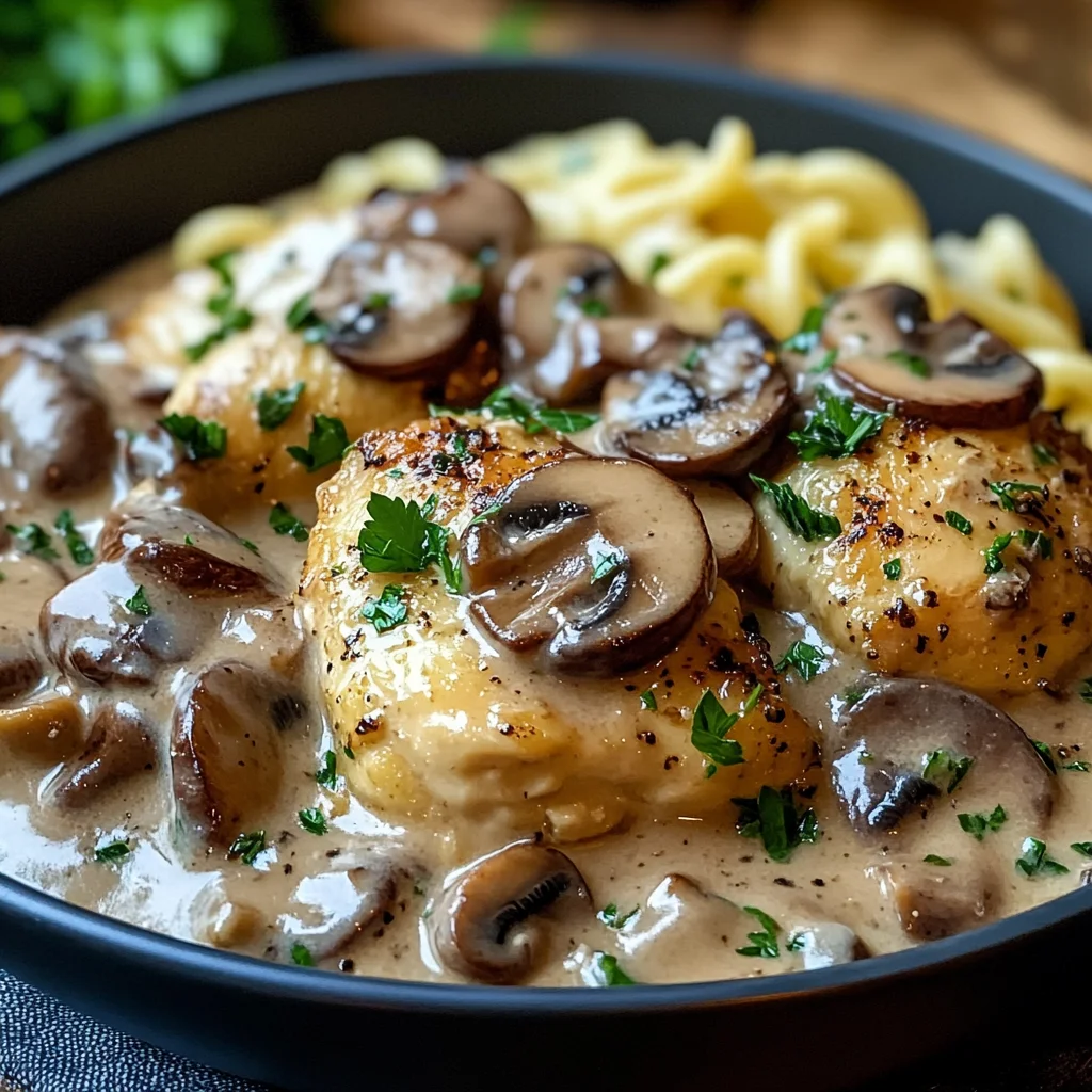 Cchicken hampignon-Rahmsauce mit Frischkäse