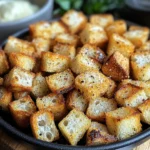 Croûtons aus der Heißluftfritteuse