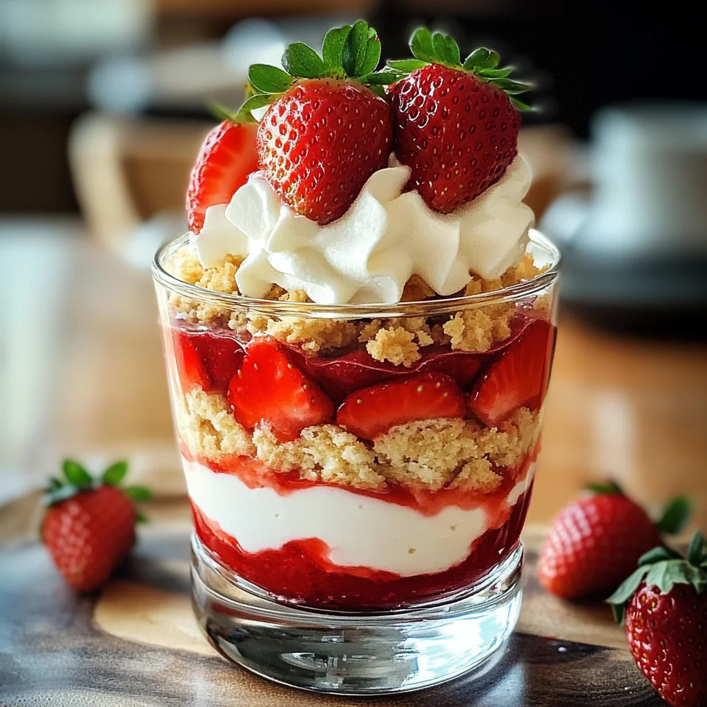 Erdbeer-Butterkeks-Dessert