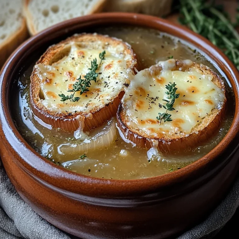 Zwiebelsuppe nach französischer Art