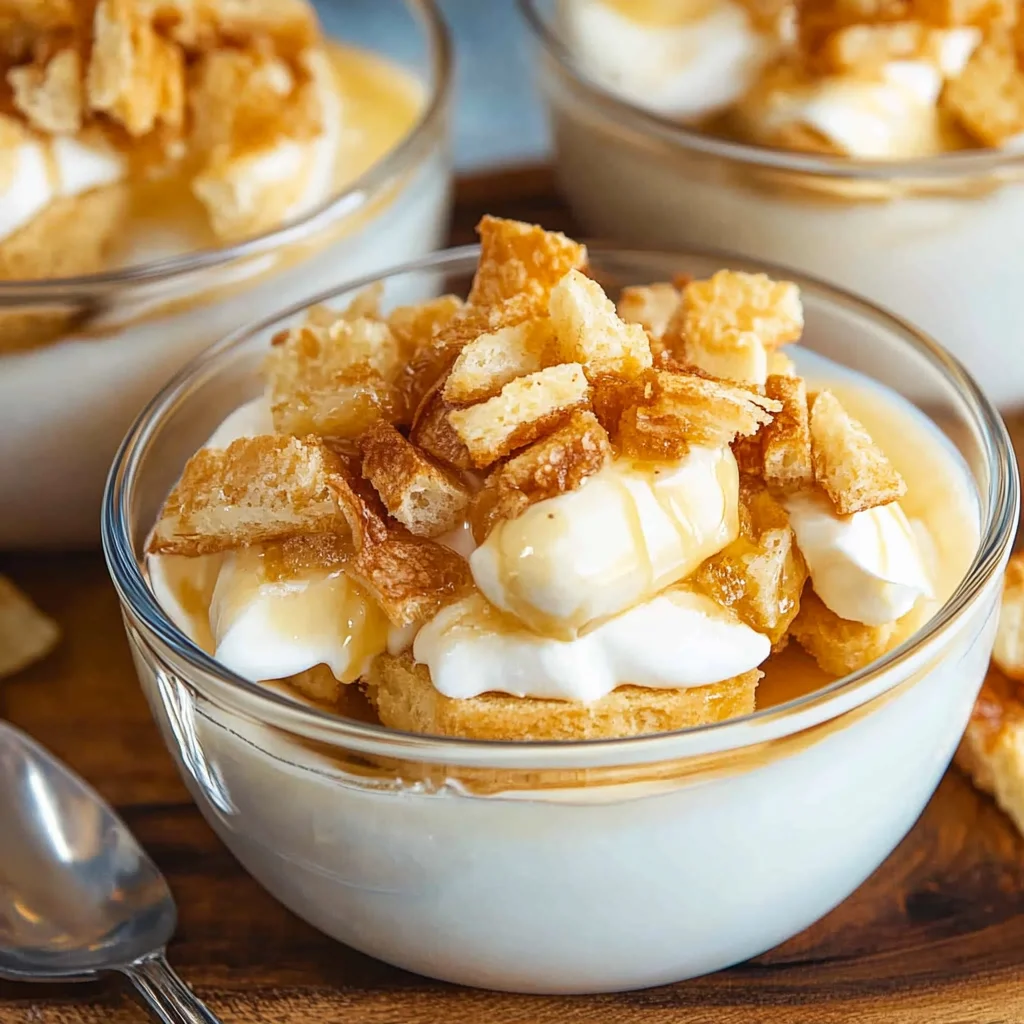 Bienenstich-Dessert - mit Löffelbiskuit