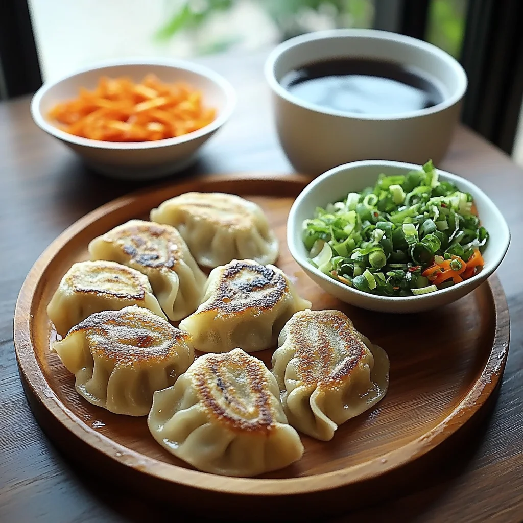Chinesische Teigtaschen Jiaozi, Dumplings, Pot Sticker-Version