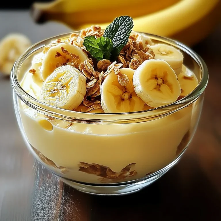 Crème Banane Maison : Un Dessert Léger et Fruité