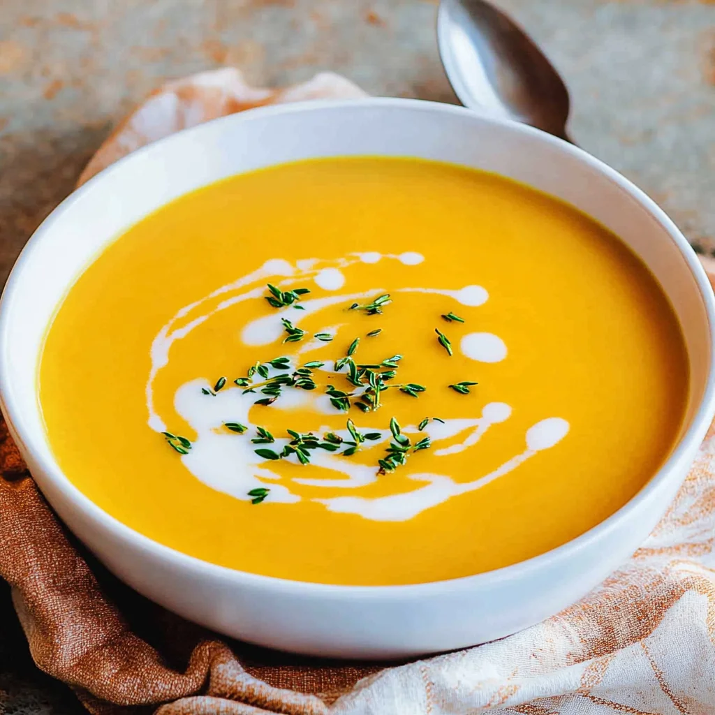 Cremige Butternut-Kürbis-Suppe
