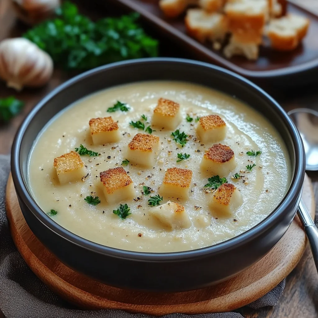 Cremige Knoblauchsuppe